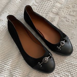 Black Coach Ballet Flats